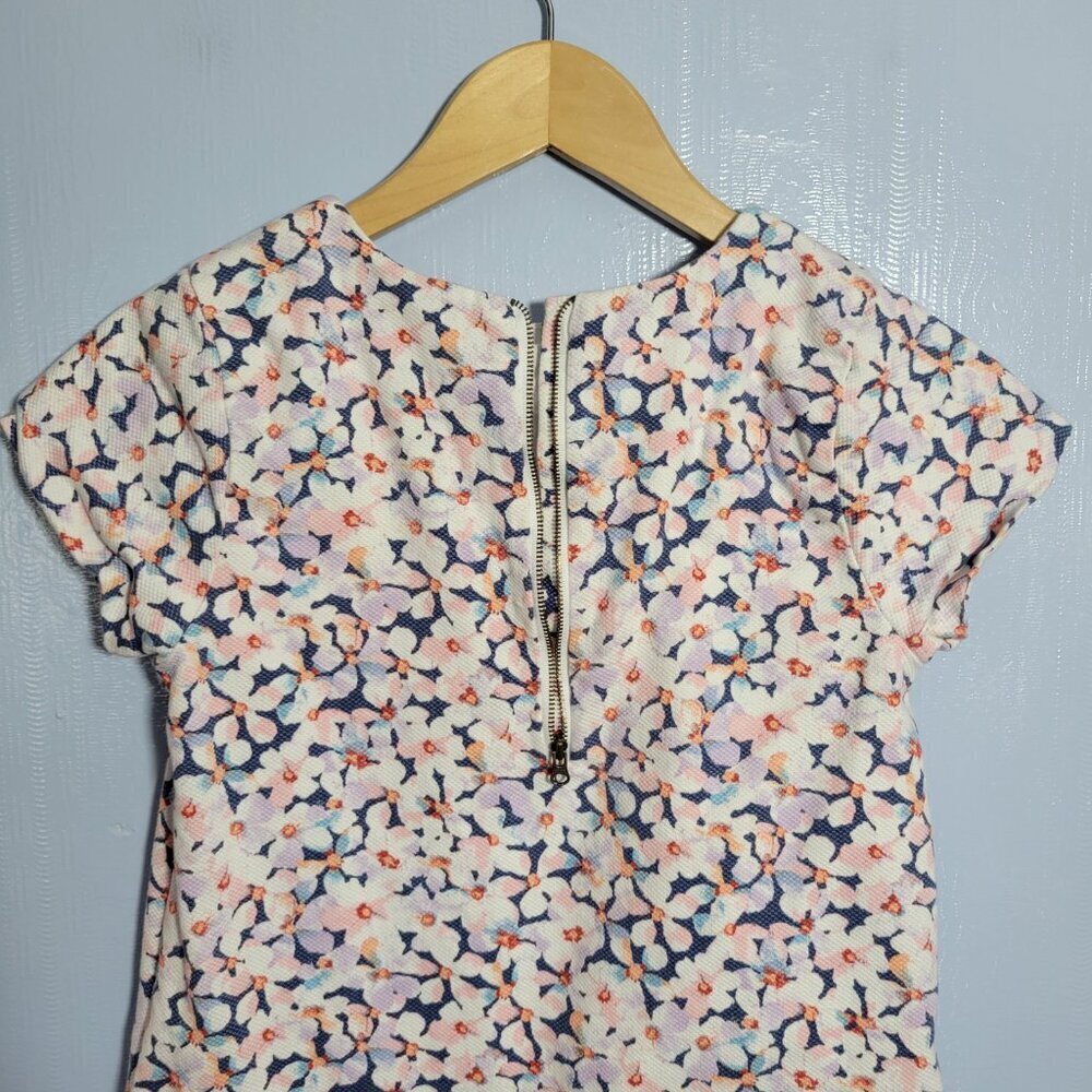 Lands' End Kids Size 10 Girls Youth Pink Floral Knee Length Cap Sleeve Dress - Picture 9 of 9